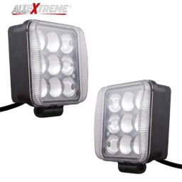 AllExtreme EX9LFL2 2 Pcs 9 LED 9W Round White Mirror Mount Adjustable Angle Spot Beam Waterproof Fog Light Set-37