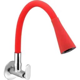 IRIS Snow Brass Chrome Finish Red Smart Flexible Sink Cock-image-20