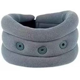 Kudize Cotton Cervical Collar Firm Density Grey Neck Support, Size: S-41