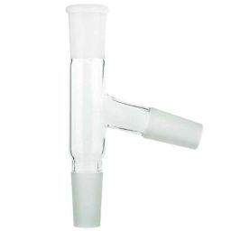 ABGIL B-24 Borosilicate 3.3 Glass Glossy Smooth Finish Distillation Adapter with Two Cones &a; One Socket, ABG376-24