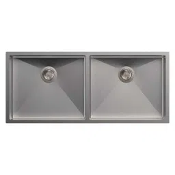 Carysil Quadro Double Bowl Stainless Steel Matt Finish Kitchen Sink, Size: 45x20x8 inch-picture-25