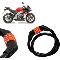 Auto Pearl Black &a; Orange 4 Digit Anti-Theft Combination Number Lock for Tuono 150 BS6-picture-14
