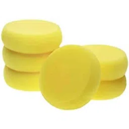 Kangaroo 4 inch Yellow Round Applicator Foam Sponge for Car &a; Bike (Pack of 6)-picture-9