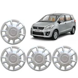 Auto Pearl 4 Pcs 15 inch ABS Silver Press Fit Wheel Cover Set for Maruti Suzuki Ertiga-image-35