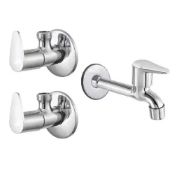 Fastgear 3 Pcs Fusion Stainless Steel Silver Chrome Finish Bathroom Faucet Set, FG2122-image-49