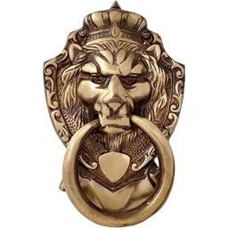 Saze Brass Antique Finish Brown Lion Face Door Knocker, SZ-Victorian Style Lion-2 AB-image-25