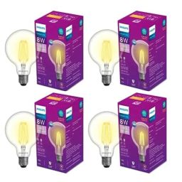 Philips Filament 8W E27 2700K Yellow LED Bulb (Pack of 4)-image-22