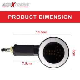AllExtreme EXBSAR3 2 Pcs 12V Yellow &a; Red Turn Signal Front &a; Rear Side Blinker Indicator Light Set image 4