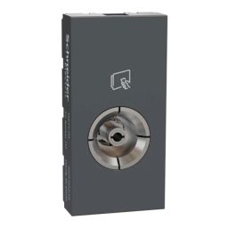 Schneider Electric Miluz Zeta 1 Module Polycarbonate Anthracite F-Connector Co-Axial TV Socket, MZTV1M_AN-10