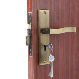 Handle Waala Viva 8 inch 60mm Stainless Steel Antique Brass Finish Mortise Door Lock Set with Brass Lock Body-12