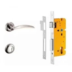 Dorset ML Series Celio Stainless Steel Silver Chrome Finish Door Handle Lock Set with (Pack of 2)-picture-23