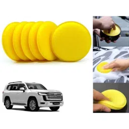 Auto Pearl Polyurethane Beige Washing &a; Waxing Polish Foam Sponge for Toyota Land Cruiser (Pack of 6)-picture-28