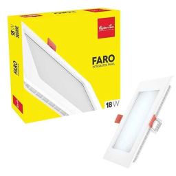 FYBROS Faro 18W Polycarbonate Cool White Square LED Panel Light, FLS5087A-11