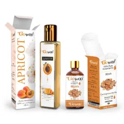 GoWoo 2 Pcs 10ml Natural Myrrh Aroma Oil &a; 100ml Apricot Carrier Oil Set, GWOC975-P36+P166-picture-41