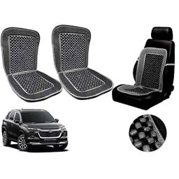 Auto Pearl PU, Velvet &a; Wooden Beads Grey Rectangular Seat Cushion for Maruti Suzuki Grand Vitara (Pack of 2 )-image-71