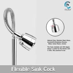 Cloudtail by Prestige Fusion Brass Chrome Finish Spout Mounted Sink Tap with 360 Degree Flexible Swivel Spout &a; Dual Flow Pattern image 4