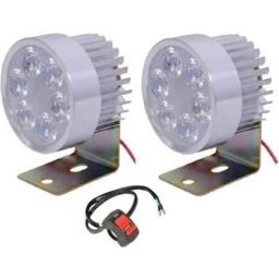 jbriderz JBRIDERZBike 6 Led 2 Pcs Set With Switch Fog Light For Kawasaki Er-6N (Silver)-picture-19