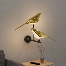 Murphy 20W 3 in 1 Aluminium Golden Bird Twins Wall Light, PC-064 (Pack of 2)-image-6