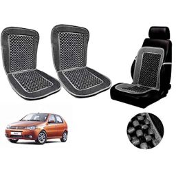 Auto Pearl PU, Velvet &a; Wooden Beads Grey Rectangular Seat Cushion for Fiat Palio (Pack of 2 )-image-98