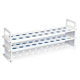 ELECOPTO 16mm 3 Tier Polypropylene Test Tube Stand with 62 Holes-42