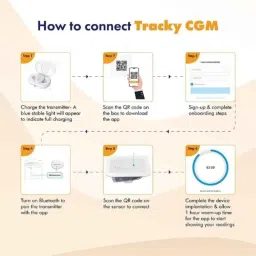Tracky 14 Days Bluetooth Connected Continuous Glucometer Sensor image 3