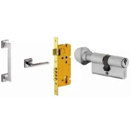 Dorset Alya Stainless Steel Silver Chrome Finish Door Handle Lock Set for Left Hand Side, MD ALY 07 SC (L) (Pack of 3)-image-79