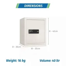 Godrej Nx Pro 40L Safe Ivory Digital Home Locker with Pin Code &a; Key Access (Tijori) image 2