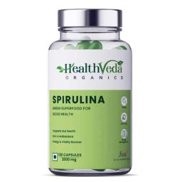 Health Veda Organics 120 Pcs 2000mg Spirulina Capsules for Good Health-23
