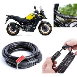Auto Pearl PVC &a; Plastic Black Combination Cable Lock for V Strom 650-image-50