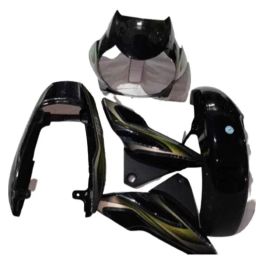 Krayons Black &a; Golden Full Body Kit for Bajaj Discover 100CC Motorcycle, KI13-picture-18