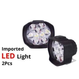AllExtreme EXL5FWS 2 Pcs 9 LED 15W White LED Fog Light Set with Handlebar Switch for Bikes image 5