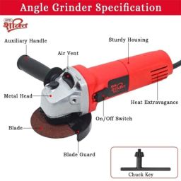 HPD 6-100 850W 11000rpm 4 inch Copper Angle Grinder with 2 Blades image 2