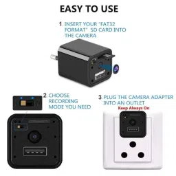 AUSHA C16 2MP 1080p FHD USB Charger Adapter Camera with Night Vision, Motion Detection &a; Loop Recording image 4