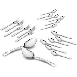 Classic Essentials 20 Pcs Stainless Steel Silver Cutlery Set (Pack of 5)-1