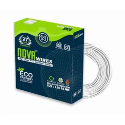 Novawires 1.5 Sqmm Single Core White FRLS PVC Copper Cable, NVWRS0150WH, Length: 90 m-image-28