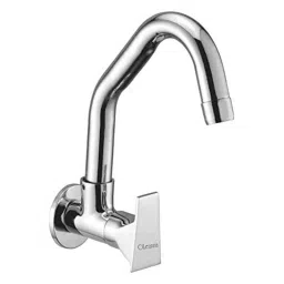 Oleanna GL-13SC Global Brass Silver Chrome Finish Sink Cock with Wall Flange-image-79