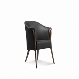 Shearling Maria Vinyl Leatherette Grey Gunmetal Designer Upholstered Arm Chair-41