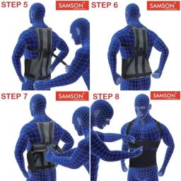 Samson LS-0408 Special Grey Taylor Brace with Hook &a; Loop Colsure, Size Range: 44-52 inch image 5
