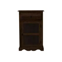 Angel Furniture 58x30x90cm Walnut Glossy Finish Solid Sheesham Wood Small Kitchen Crockery Cabinet, AF-174W-image-21