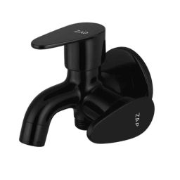 Zap Prime Brass Black Nickel Finish 2 Way Tap with Water Saving Aerator for Washing Machine-picture-8
