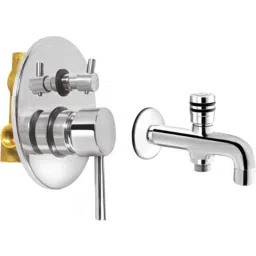 IRIS Flora 2 Pcs Brass Chrome Finish Divertor &a; Spout Set-image-10