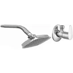 Senkiddpro Fusion Stainless Steel Chrome Finish Wall Mounted Angle Cock &a; 4 inch Square Overhead Shower Combo-image-97
