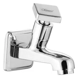 Oleanna MY-01BC Melody Brass Silver Chrome Finish Bib Cock with Wall Flange-14