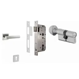 Dorset ML Series Elmo 70mm Stainless Steel Silver Chrome Finish Door Handle Lock Set with Coin &a; Knob (Pack of 2)-picture-33