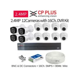 CP Plus 12 Cameras 2.4MP with 16 Channel DVR Combo Kit-19
