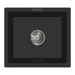 Embarc NXT N1 16x18 inch Black Granite Quartz Kitchen Sink-image-32