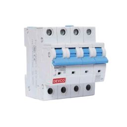Devco 50A 10kA C Curve Four Pole MCB, MCB40500C-16