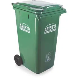 Aristo 240L Plastic Green Dustbin with Wheel-picture-33