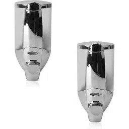 Prestige 350ml ABS Silver Heavy Duty Wall Mount Liquid Soap Dispenser (Pack of 2)-image-18