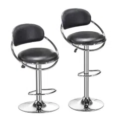 Da Urban Bow Black Fabric &a; Foam Bar Stool with Low Back (Pack of 2)-picture-8